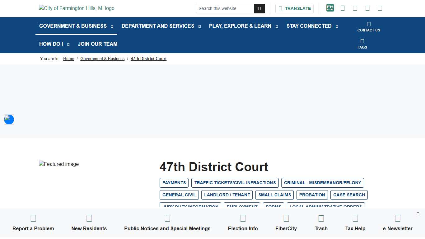 47th District Court - City of Farmington Hills, MI